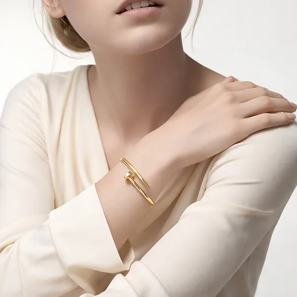 Premium_Gold_Plated_Nail_Bracelet_for_Women_|_Luxury_Designer_Screw_Nail_Bangle_|_Minimalist_Elegant_Open_Cuff_Bracelet_|_Korean_Style_Fashion_Jewelry_Gift