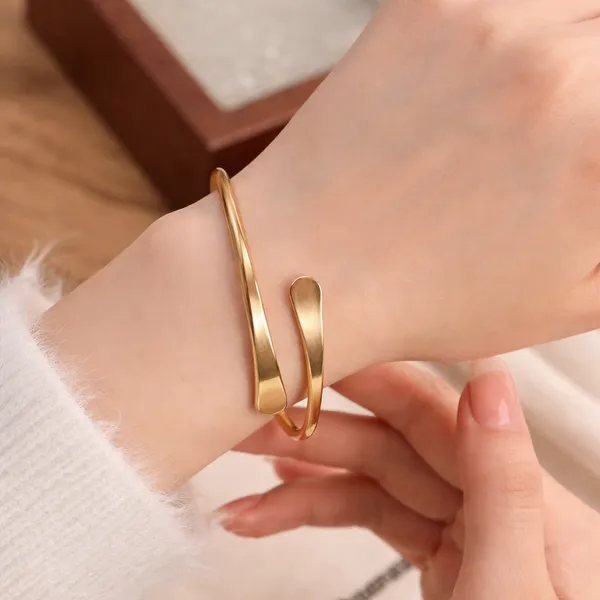 Minimal_Gold_Plated_Open_Cuff_Bracelet_for_Women_|_Adjustable_Bangle_|_Trendy_Korean_Style_Bracelet_|_Lightweight_Daily_Wear_Jewelry
