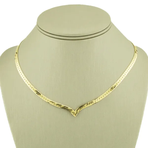 Fancy_Gold_Plated_V_Shape_Herringbone_Chain_for_Women_|_Korean_Aesthetic_Flat_Snake_Chain_Necklace_|_Modern_Minimalist_Daily_Wear_Neckpiece