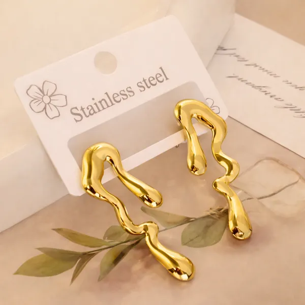 Luxury_Gold_Plated_Abstract_Earrings_|_Stylish_Minimal_Drop_Earrings_for_Girls