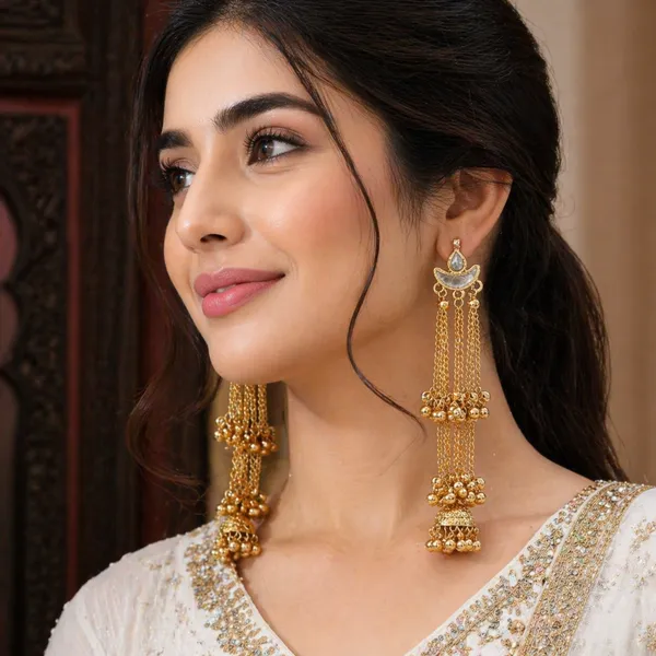 Premium_Kashmiri_Jhumka_Earrings_for_Women_&_Girls_Luxury_Gold_Plated_Traditional_Long_Chain_Jhumki_Ethnic_Bridal_Wedding_Party_Wear_Pearl_Drop_Designer_Statement_Jewellery_Collection