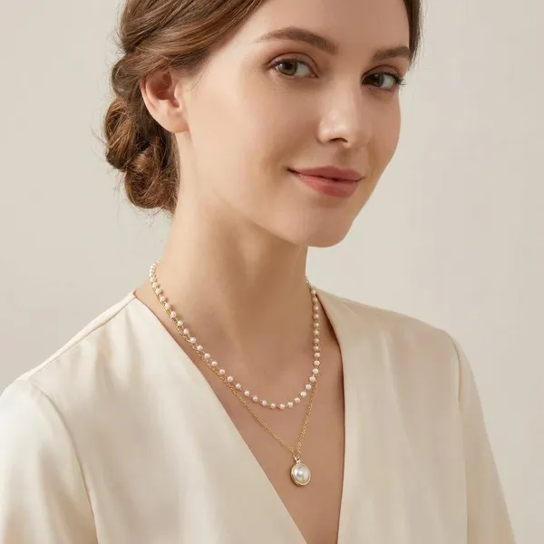 Layered_Pearl_Necklace_for_Women_|_Gold_Plated_Double_Layer_Pendant_Chain_|_Elegant_Minimal_Jewelry_Gift