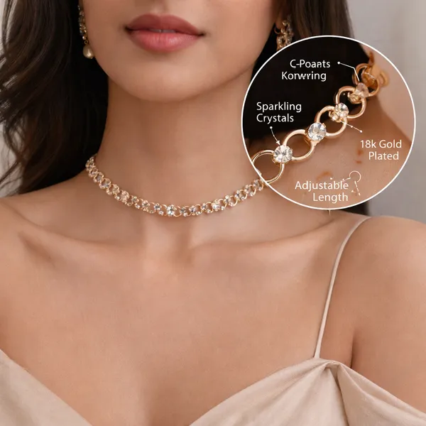 Shimmering_Rhinestones_Luxury_Necklace_White_Pearls_Chains_Shiny_Diamond_Short_Choker_Necklace_|_Shimmering_Beautiful_necklace