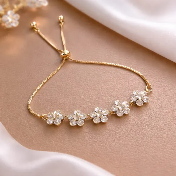 White_And_Gold_Tone_Adjustable_Floral_Bracelet_With_Crystal_Flowers_For_Women
