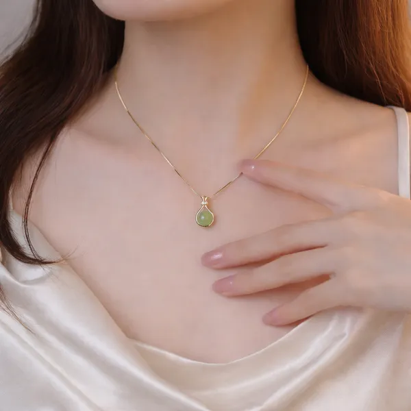 Minimal_Gold_Plated_Green_Stone_Pendant_Necklace_for_Women_|_Elegant_Small_Drop_Chain_|_Lightweight_Daily_Wear_Jewelry