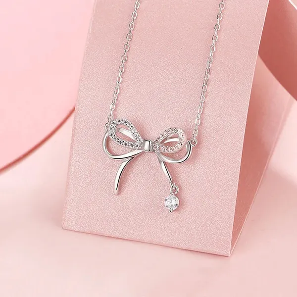 Silver_Bow_Pendant_Necklace_for_Women_|_Crystal_Zircon_Minimal_Chain_Necklace_|_Elegant_Korean_Style_Jewelry_Gift