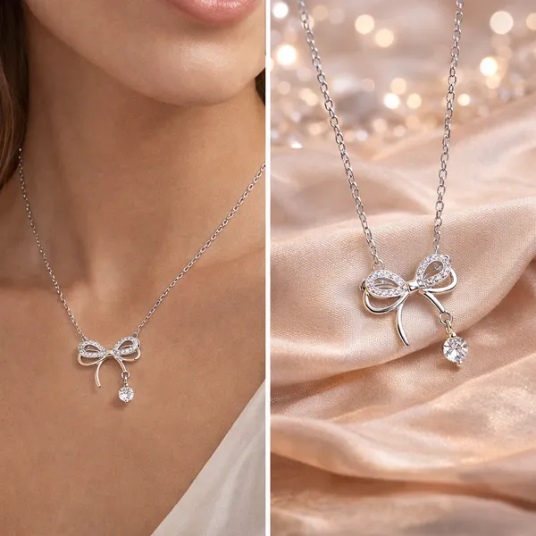 Silver_Bow_Pendant_Necklace_for_Women_|_Crystal_Zircon_Minimal_Chain_Necklace_|_Elegant_Korean_Style_Jewelry_Gift
