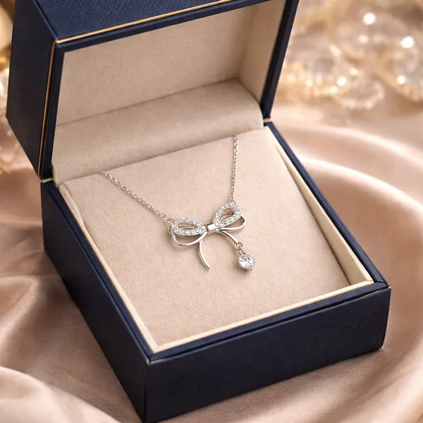 Silver_Bow_Pendant_Necklace_for_Women_|_Crystal_Zircon_Minimal_Chain_Necklace_|_Elegant_Korean_Style_Jewelry_Gift