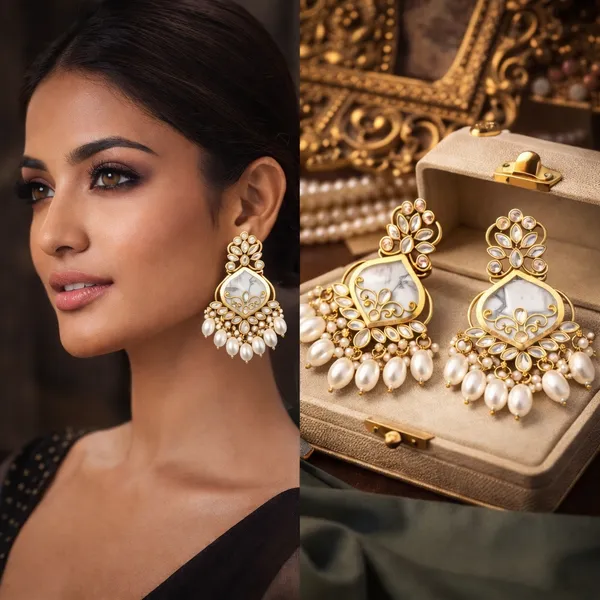 Pack_of_1_Chandelier_Gold_Plated_with_Kundan_and_Pearl_Earring_for_Women_&_Girls_Diamond,_Pearl,_Beads_Alloy_Drops_&_Danglers