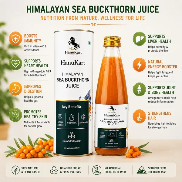 HanuKart_Ayurveda_Sea_Buckthorn_Juice_|_Rich_in_Omega-7,_Vitamin_C_&_Antioxidants_|_Immunity_&_Skin_Glow_|_300ml