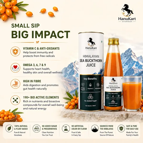 HanuKart_Ayurveda_Sea_Buckthorn_Juice_|_Rich_in_Omega-7,_Vitamin_C_&_Antioxidants_|_Immunity_&_Skin_Glow_|_300ml