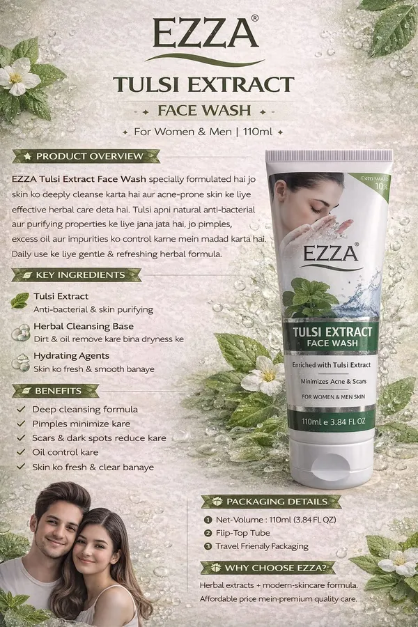 Tulsi_Extract_Face_Wash_For_Women_And_Men_100Ml