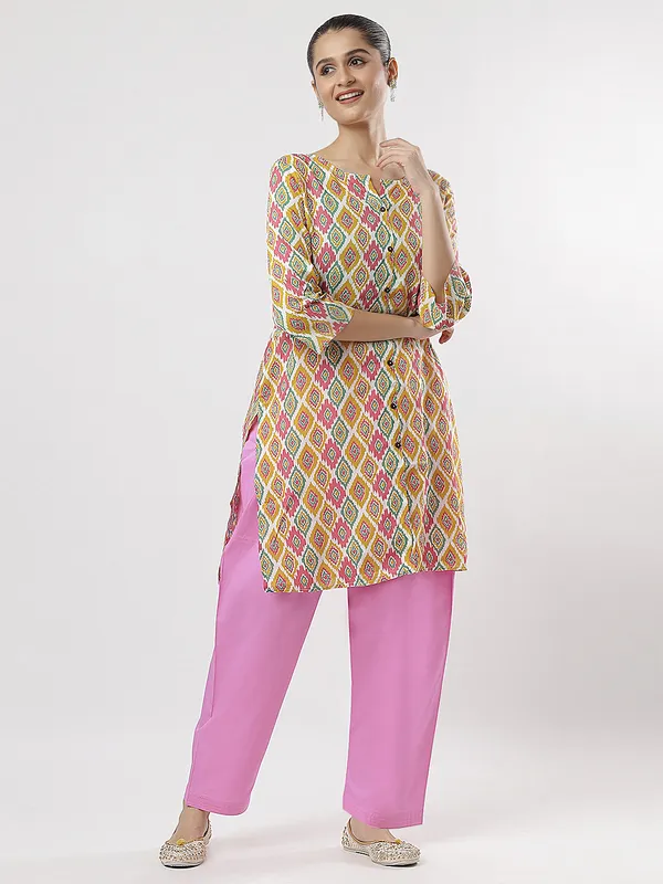 Kohinoorised_Pure_Cotton_Salwar_(Semi-Patiala)_With_Drawstrings_Pink