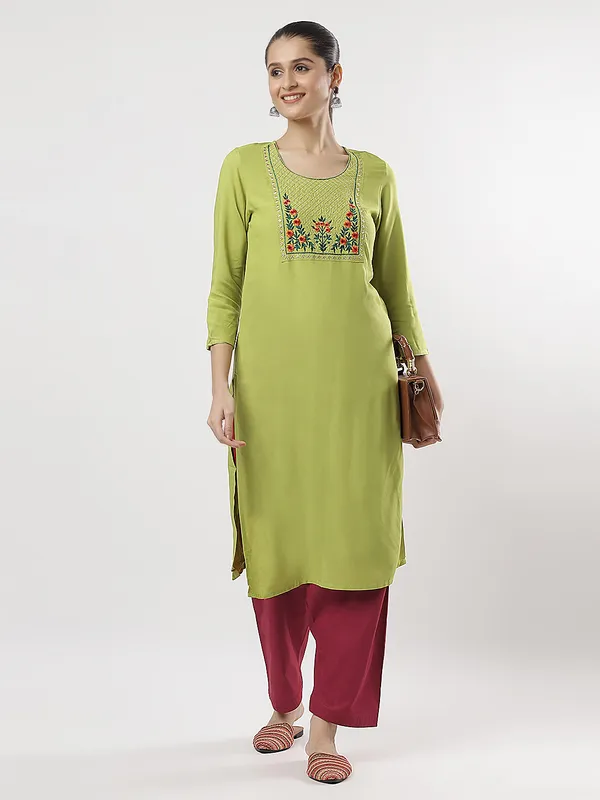 Kohinoorised_Pure_Cotton_Salwar_(Semi-Patiala)_With_Drawstrings_Maroon