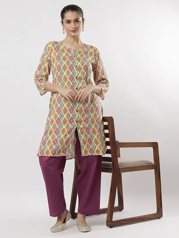 Kohinoorised_Pure_Cotton_Salwar_(Semi-Patiala)_With_Drawstrings_Dark_Onion