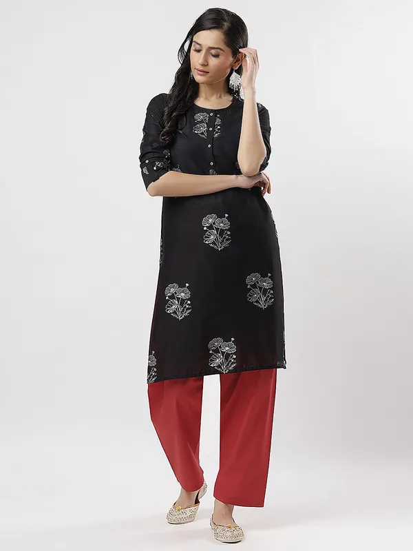 Kohinoorised_Pure_Cotton_Salwar_(Semi-Patiala)_With_Drawstrings_Red
