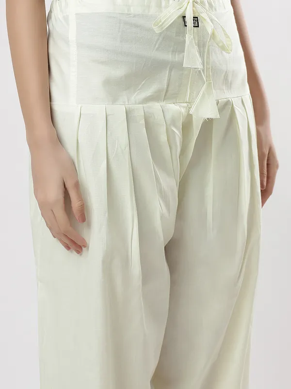 Kohinoorised_Pure_Cotton_Salwar_(Semi-Patiala)_With_Drawstrings_Lemon