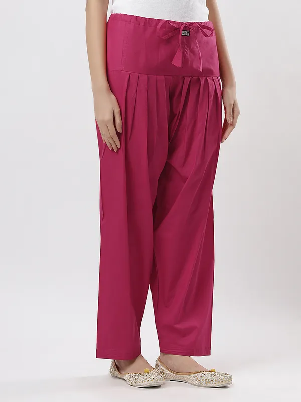 Kohinoorised_Pure_Cotton_Salwar_(Semi-Patiala)_With_Drawstrings_Rani