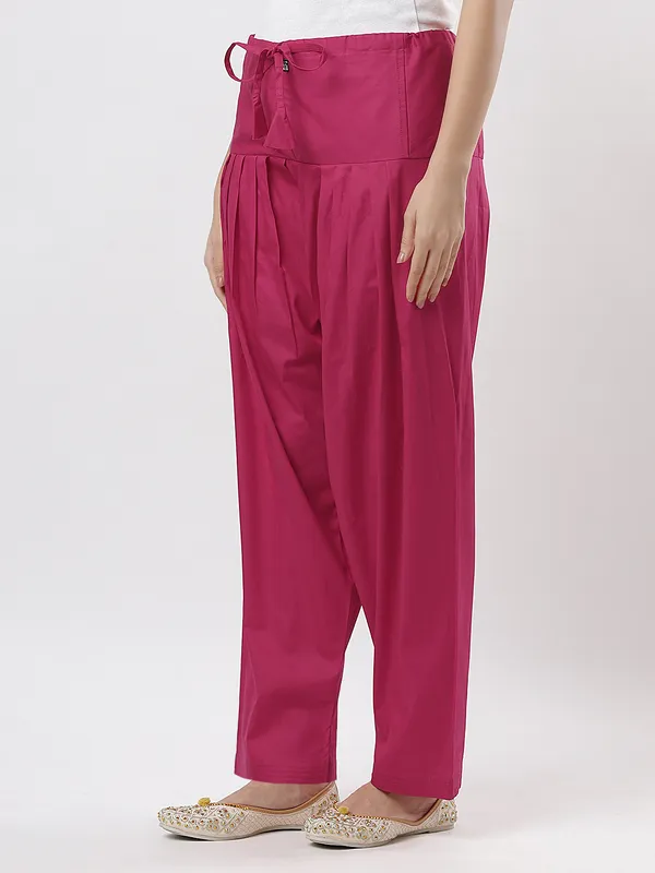 Kohinoorised_Pure_Cotton_Salwar_(Semi-Patiala)_With_Drawstrings_Rani