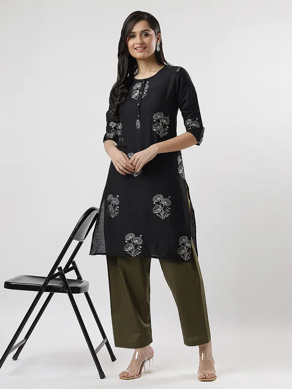 Kohinoorised_Pure_Cotton_Salwar_(Semi-Patiala)_With_Drawstrings_Mehendi
