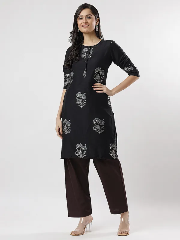 Kohinoorised_Pure_Cotton_Salwar_(Semi-Patiala)_With_Drawstrings_Coffee