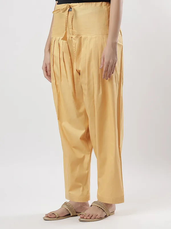 Kohinoorised_Pure_Cotton_Salwar_(Semi-Patiala)_With_Drawstrings_Dark_Skin