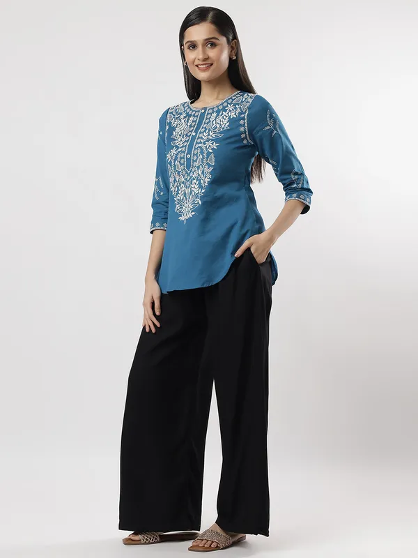 Kohinoorised_Pure_Viscos_Rayon_Palazzo_With_Two_Side_Pockets_With_Miyani_and_Drawstring_Black