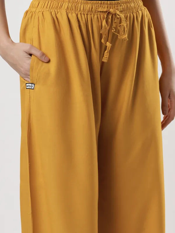 Kohinoorised_Pure_Viscos_Rayon_Palazzo_With_Two_Side_Pockets_With_Miyani_and_Drawstring_Mustard