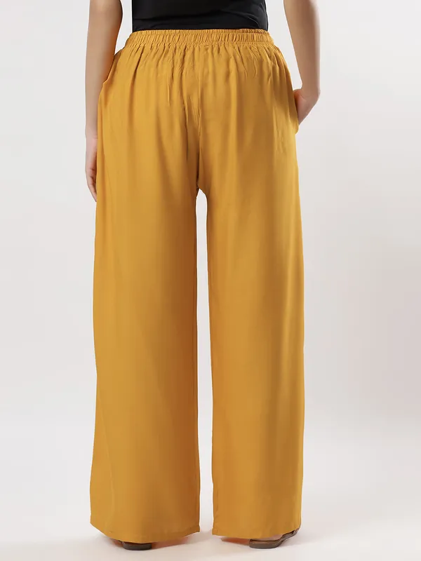 Kohinoorised_Pure_Viscos_Rayon_Palazzo_With_Two_Side_Pockets_With_Miyani_and_Drawstring_Mustard