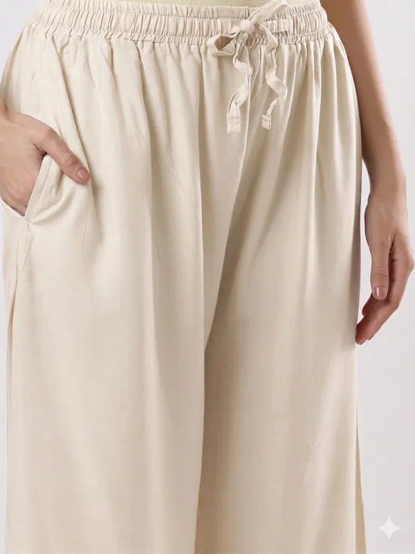 Kohinoorised_Pure_Viscos_Rayon_Palazzo_With_Two_Side_Pockets_With_Miyani_and_Drawstring_Off_White