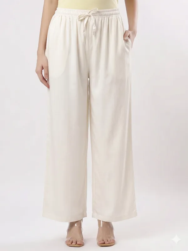 Kohinoorised_Pure_Viscos_Rayon_Palazzo_With_Two_Side_Pockets_With_Miyani_and_Drawstring_Off_White
