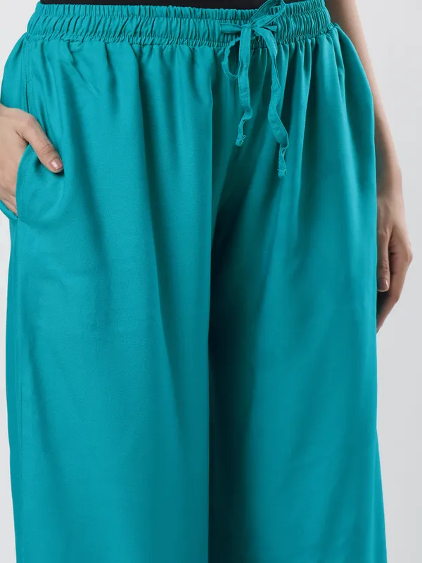 Kohinoorised_Pure_Viscos_Rayon_Palazzo_With_Two_Side_Pockets_With_Miyani_and_Drawstring_Rama_Green