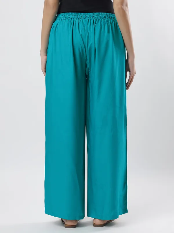 Kohinoorised_Pure_Viscos_Rayon_Palazzo_With_Two_Side_Pockets_With_Miyani_and_Drawstring_Rama_Green