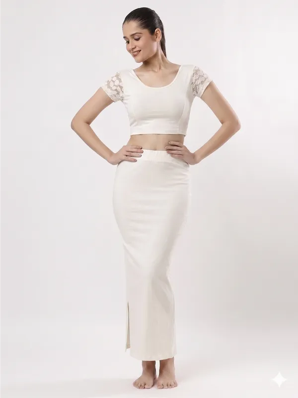 Off_White_Saree_Shapewear