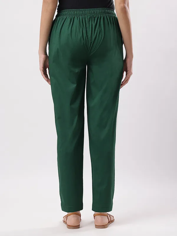 Kohinoorised_Stretchable_Cotton_Pants_With_Drawstring_and_Two_Side_Pockets_(Shrinkage_Free)_Bottle_Green