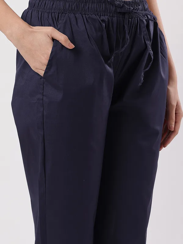 Kohinoorised_Stretchable_Cotton_Pants_With_Drawstring_and_Two_Side_Pockets_(Shrinkage_Free)_Navy_Blue