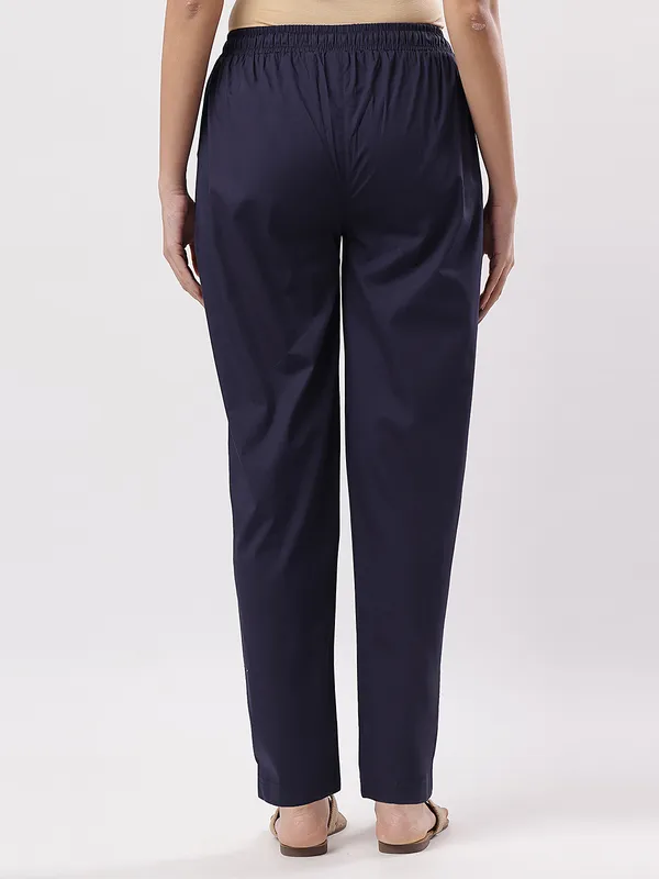 Kohinoorised_Stretchable_Cotton_Pants_With_Drawstring_and_Two_Side_Pockets_(Shrinkage_Free)_Navy_Blue