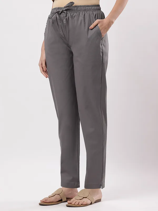Kohinoorised_Stretchable_Cotton_Pants_With_Drawstring_and_Two_Side_Pockets_(Shrinkage_Free)_Steel_Grey