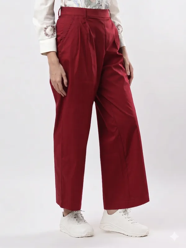 Maroon_Wide_Leg_Pants