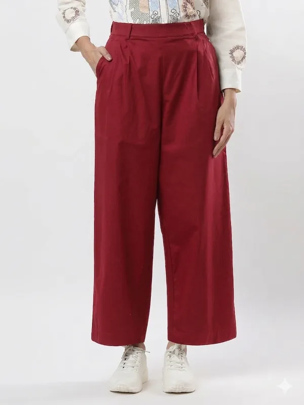 Maroon_Wide_Leg_Pants