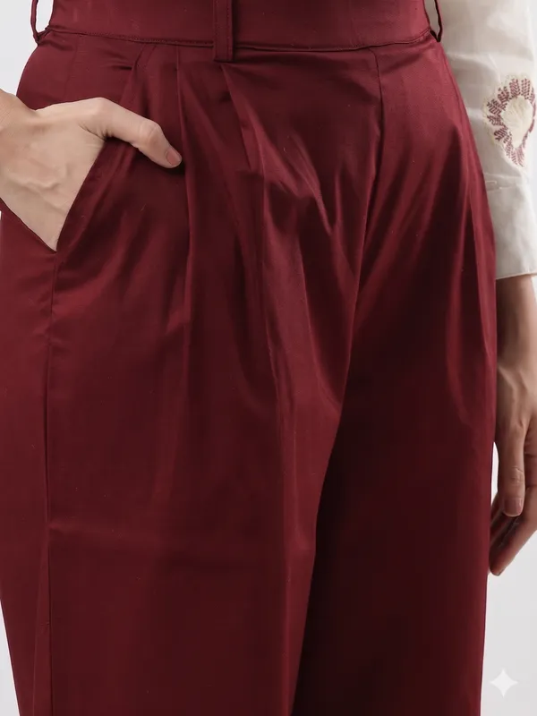 Maroon_Wide_Leg_Pants
