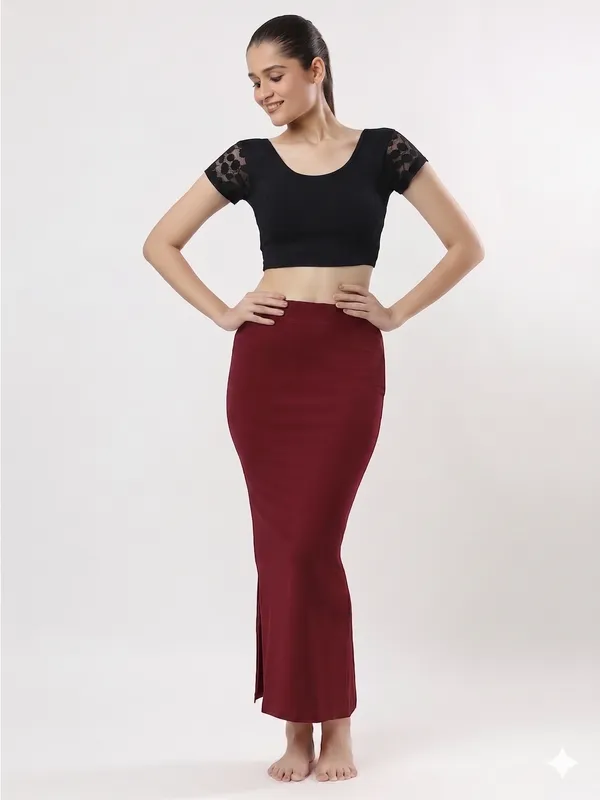 Maroon_Saree_Shapewear