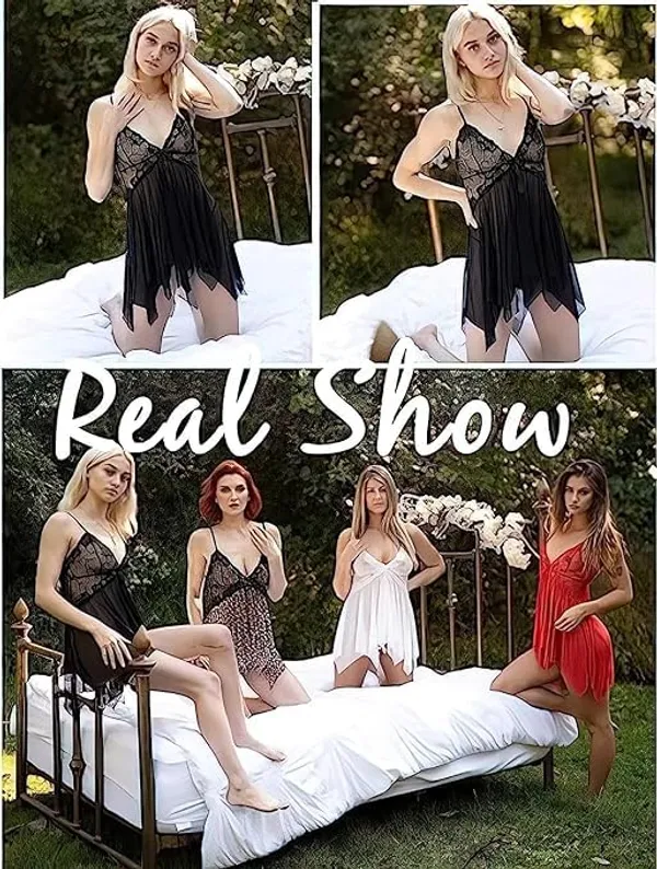 Black_Soft_Net_Or_Polyester_Babydoll_Lingerie_Set_For_Women