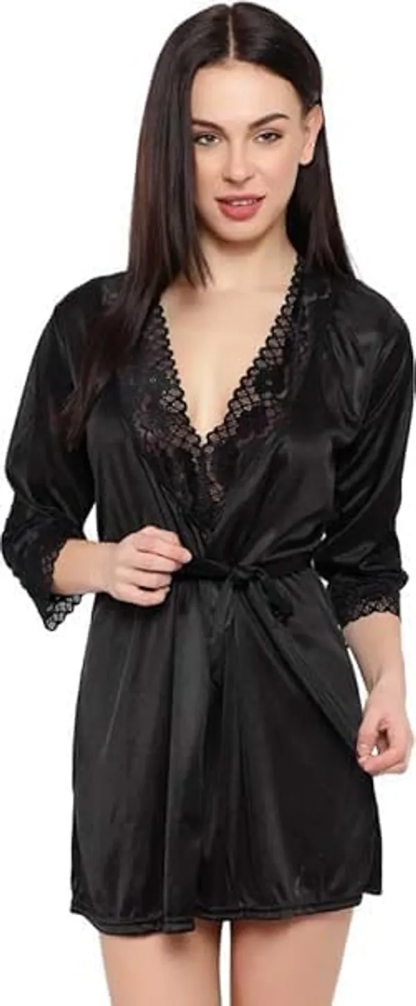 Black_Soft_Net_Or_Polyester_Babydoll_Lingerie_Set_For_Women