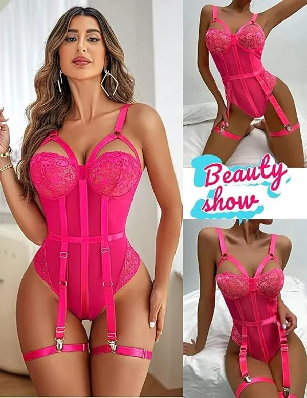 Pink_Soft_Net_Or_Polyester_Babydoll_Lingerie_For_Women