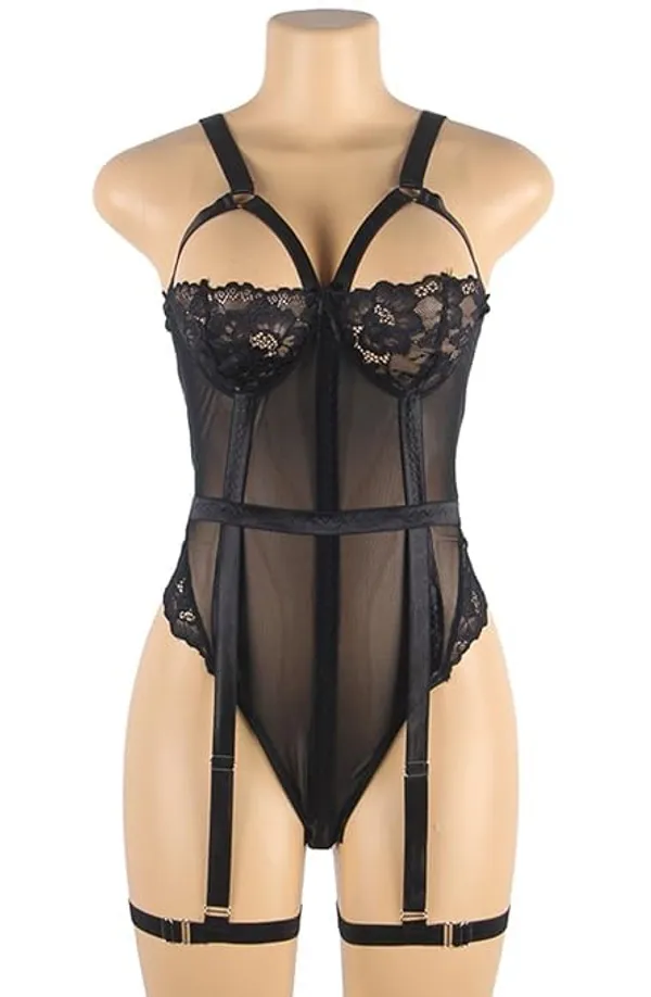 Black_Soft_Net_Or_Polyester_Babydoll_Lingerie_For_Women