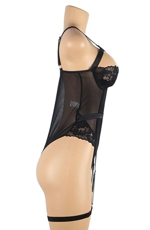 Black_Soft_Net_Or_Polyester_Babydoll_Lingerie_For_Women