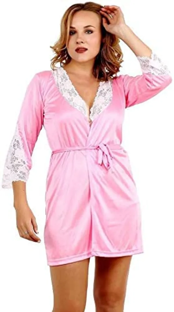 Pink_Soft_Net_Or_Polyester_Babydoll_Lingerie_For_Women