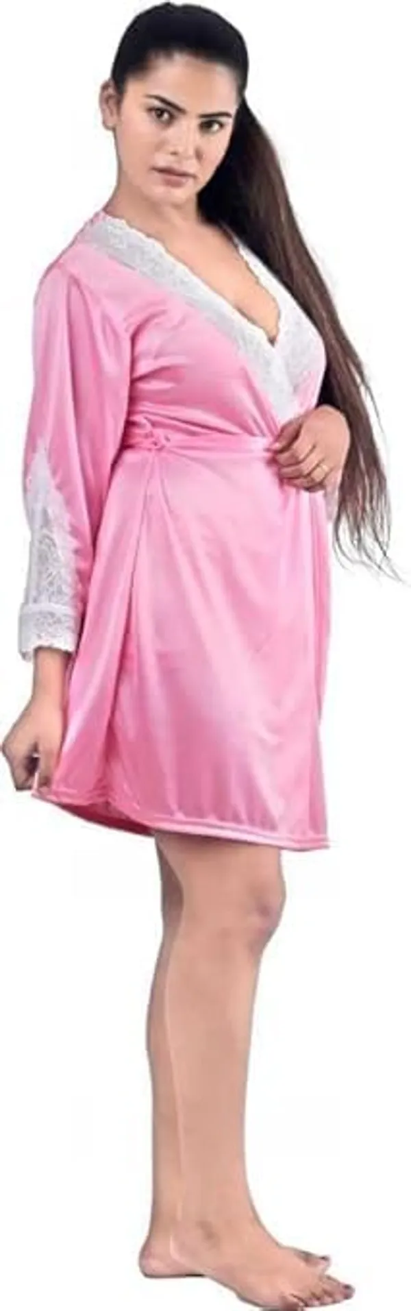 Pink_Soft_Net_Or_Polyester_Babydoll_Lingerie_For_Women