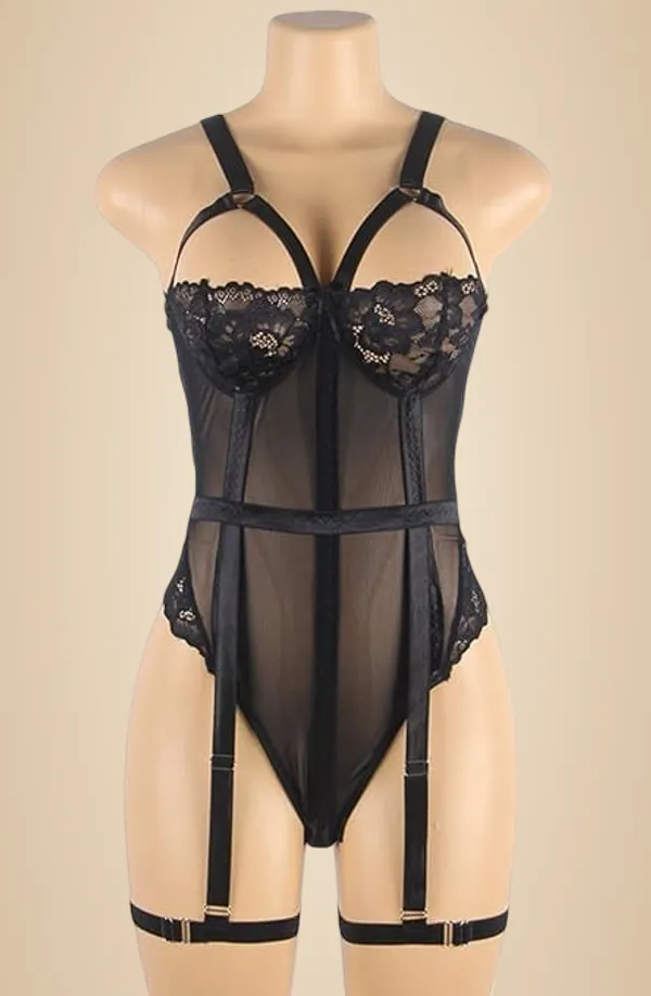 Black_Soft_Net_Or_Polyester_Babydoll_Lingerie_For_Women